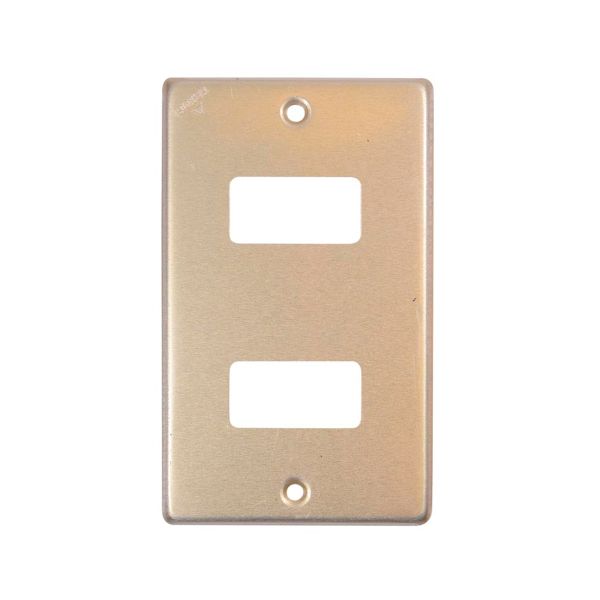 Placa de 2 módulos, alumminio dorado. WD5362 Royer