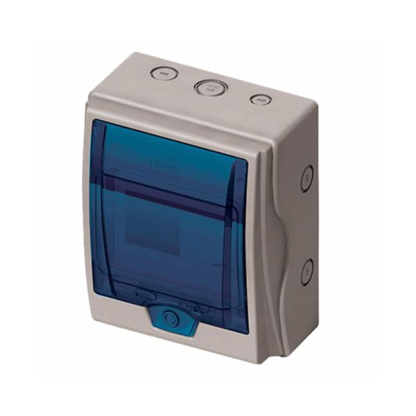 Caja de distribución IP65, 6 módulos con terminal, blanco. WD6506 Royer