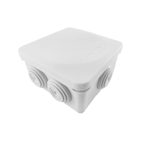 Caja estanca IP55, 80 x 80 x 45 mm, con conos y tapa a presión. WDC0808P Royer