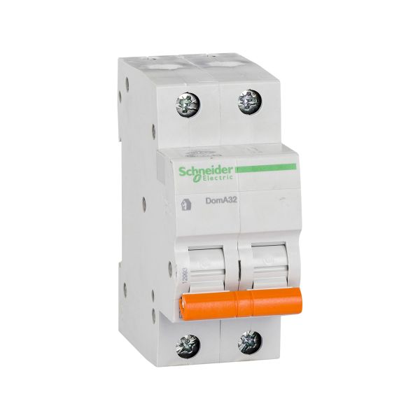 Pastilla Interruptor Automático Termomagnético, Montaje Riel DIN, 2 Polos, 16A, 12993 Schneider Electric