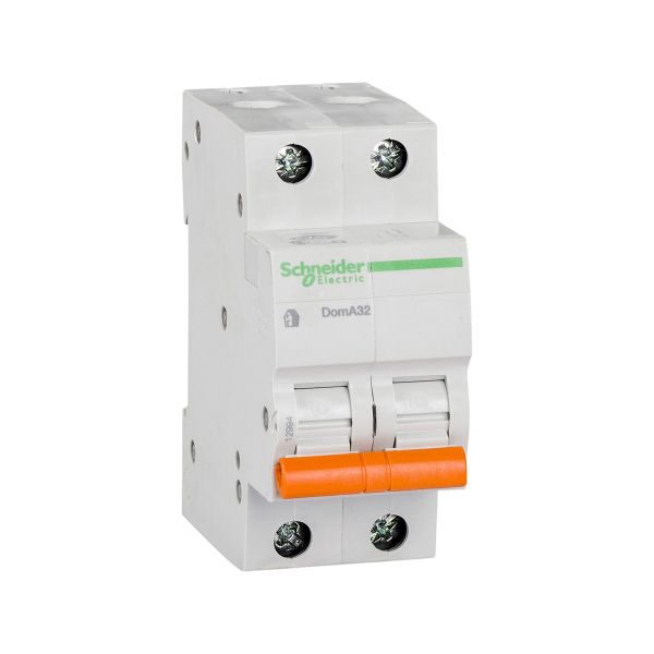 Pastilla Interruptor Automático Termomagnético, Montaje Riel DIN, 2 Polos, 20A, 12994 Schneider Electric