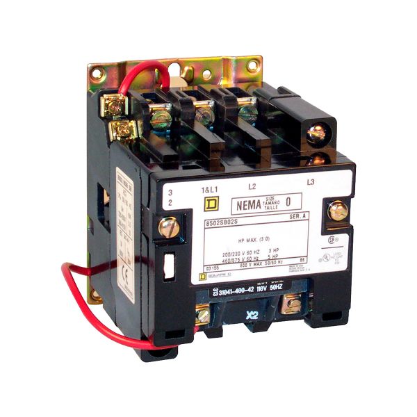 Contactor NEMA, tipo S, 3 polos, bobina de 240 V. 8502SBO2V03 Schneider Electric