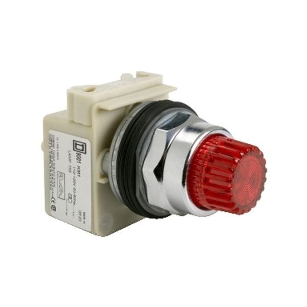 Pulsador rojo iluminado, tipo K, Ø 30, redondo. 9001K2L1R Schneider Electric