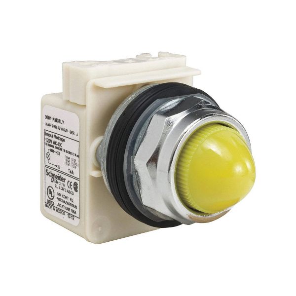 Luz de piloto octogonal, Ø 30, amarillo, 110 V. 9001KP38LYY9 Schneider Electric
