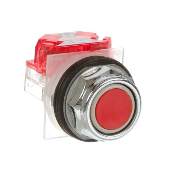 Botón pulsador rojo 10 A, 600 V AC, 30 mm. 9001KR1RH6 Schneider Electric
