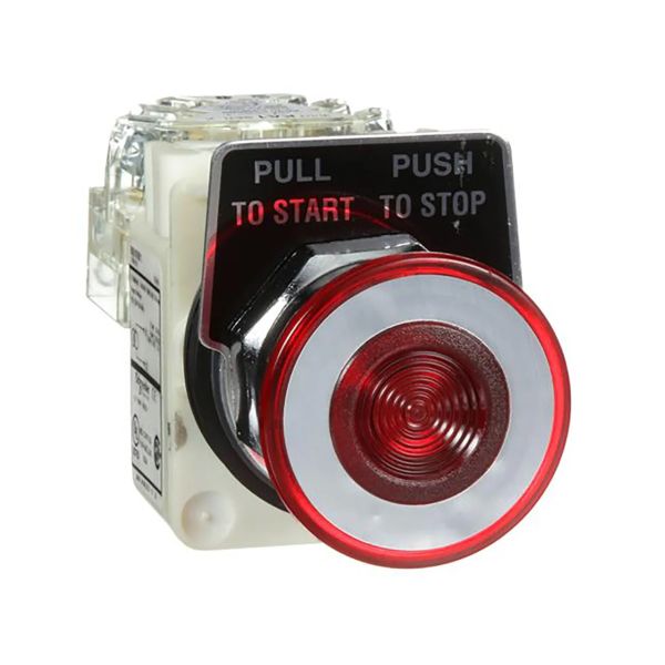 Botón pulsador iluminado, tipo K, 30 mm. 9001KR9P1RH13 Schneider Electric