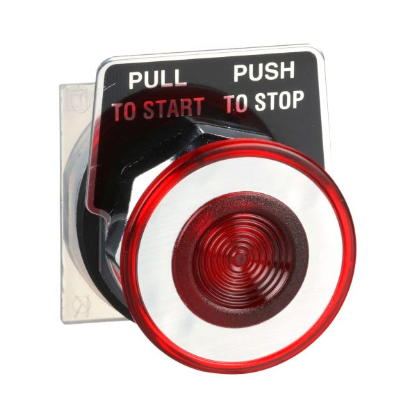 Botón rojo, pulsar-jalar. 9001KR9R Schneider Electric