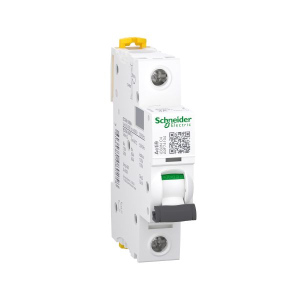 Interruptor termomagnético IC60N, 1 x 4 A, curva C. A9F74104 Schneider Electric