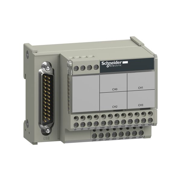 Sub-base de conexión para canales analógicos. ABE7CPA412 Schneider Electric
