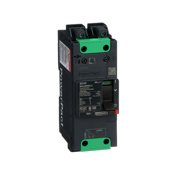 Interruptor termomagnético BDL, 2 polos, 50A, BDL26050LU Schneider Electric