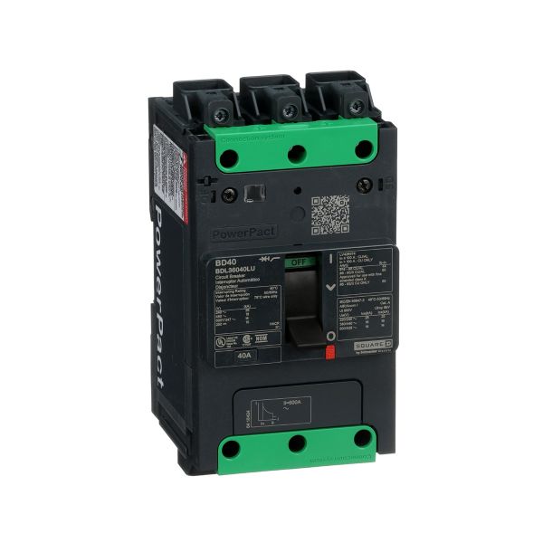 Interruptor termomagnético BDL, 3 polos, 40 A,  BDL36040LU Schneider Electric