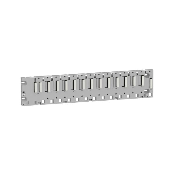 Bastidor de 12 ranuras, montaje en panel, placa o carril DIN. BMXXBP1200 Schneider Electric