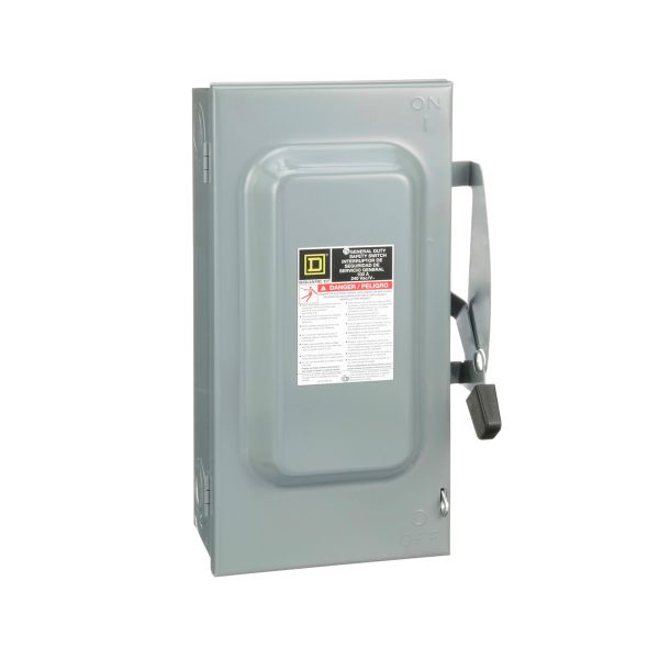 Interruptor de Seguridad,  2 polos, 60 A. D222NRB Schneider Electric