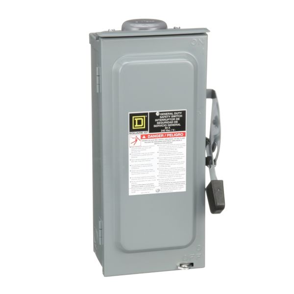 Interruptor De Seguridad 3 Polos 60 A 240 V CA Schneider Electric D322N