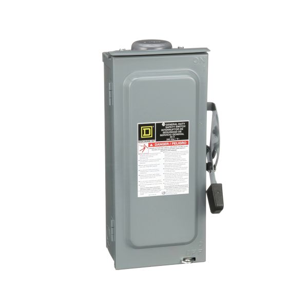 Interruptor de seguridad, 60 A, NEMA 3R. D322NRB Schneider Electric