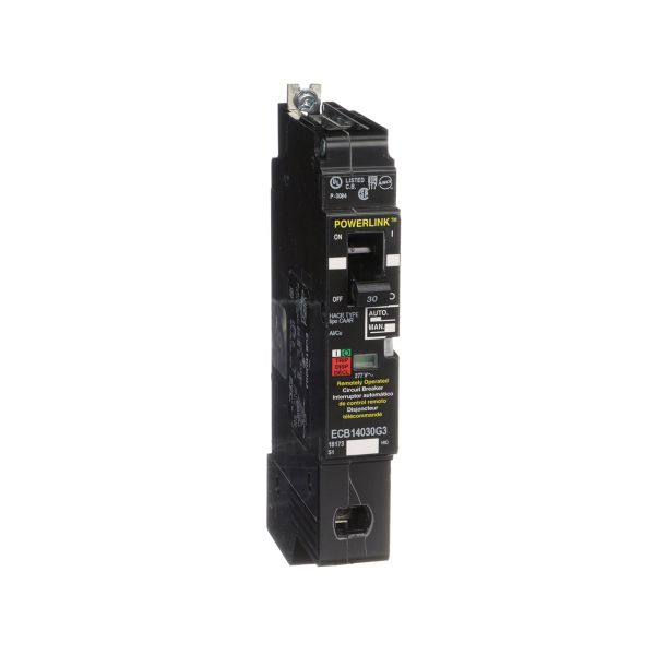 Disyuntor, 30 A, 1 polo, 277 VCA, operado de forma remota. BCE14030G3 Schneider Electric