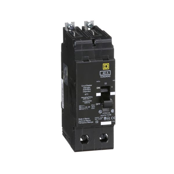 Interruptor atornillable marco E, 2 polos, 40 A, EDB24040 Schneider Electric