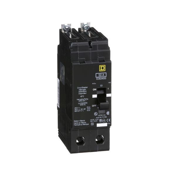 Interruptor atornillable, 2 polos, 50 A. EDB24050 Schneider Electric