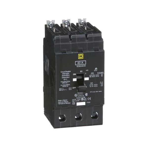 Interruptor atornillable, 3 polos, 40 A. EDB34040 Schneider Electric