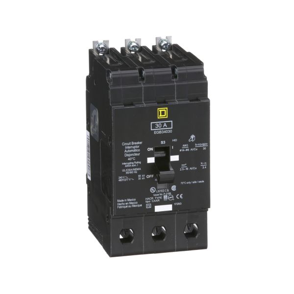Interruptor atornillable, 3 polos, 30 A. EGB34030 Schneider Electric