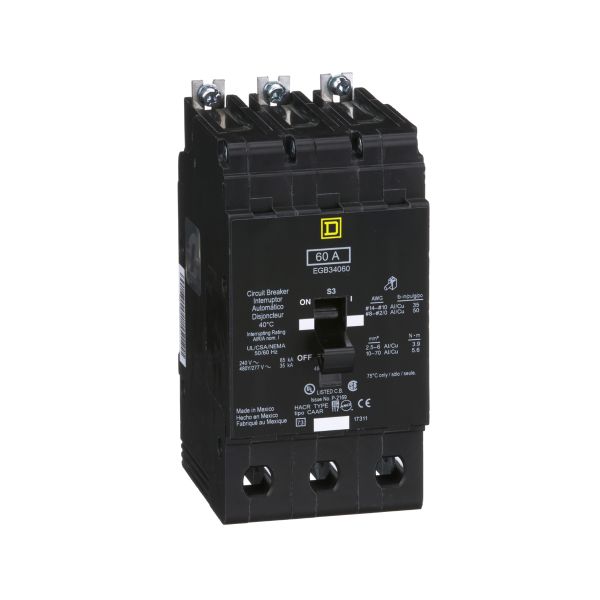 Interruptor atornillable, 3 polos, 60 A. EGB34060 Schneider Electric