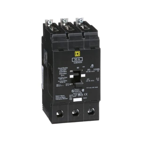 Minidisyuntor automático, 3 polos, 30 A. EJB34030 Schneider Electric