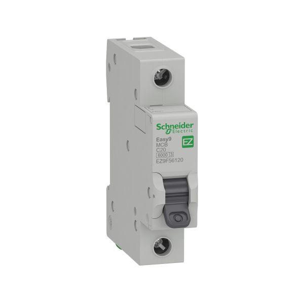 Interruptor termomagnético, 1 x 20 A, curva C. EZ9F56120 Schneider Electric