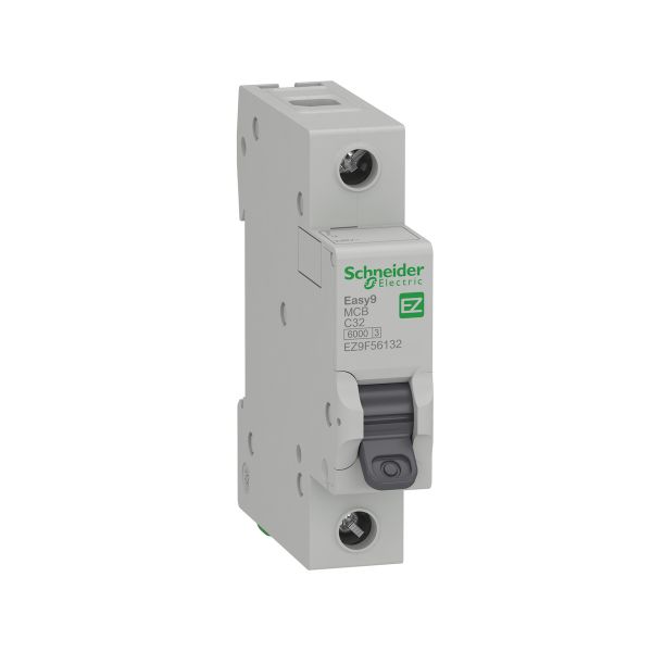 Interruptor termomagnético mini, 1 polo, 32 A, 6 kA a 230 V CA, curva C. EZ9F56132 Schneider Electric