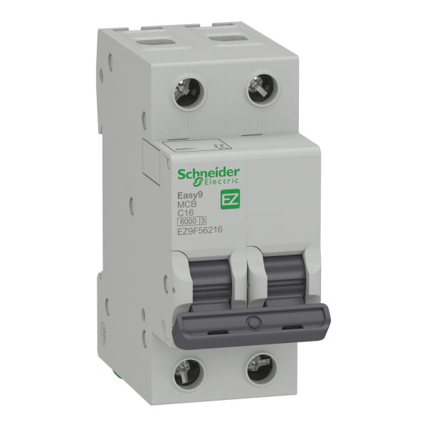 Interruptor termomagnético, 2 x 16 A, curva C. EZ9F56216 Schneider Electric