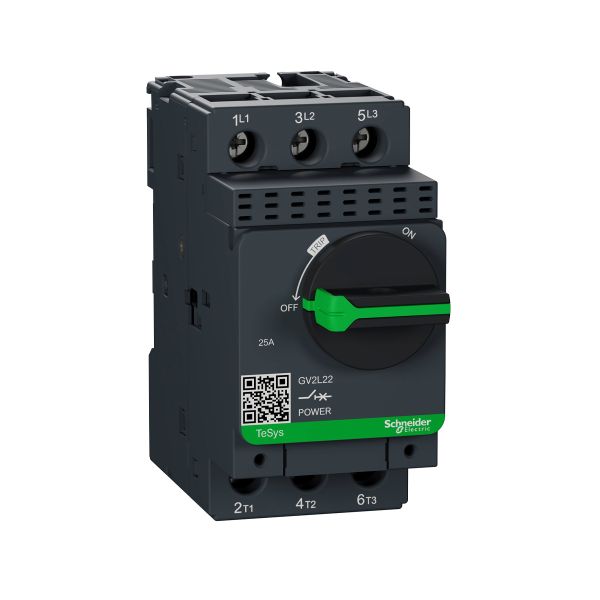 Interruptor automático de motor, 25 A, 3 polos. GV2L22 Schneider Electric