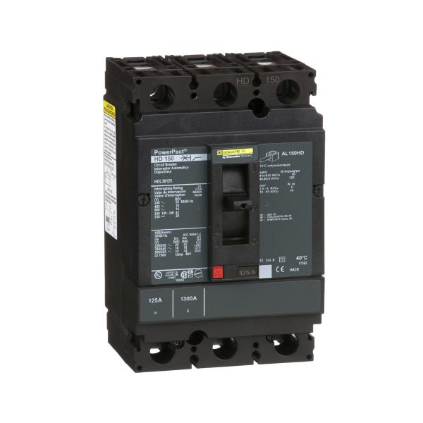 Interruptor atornillable, 3 polos, 125 A. HDL36125 Schneider Electric