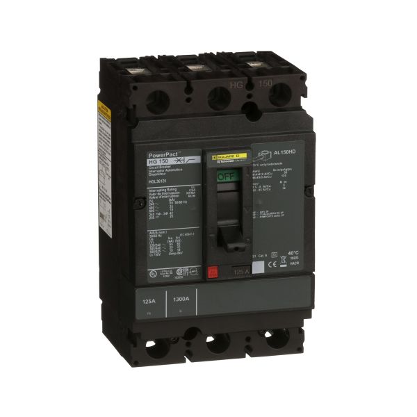 Interruptor atornillable, 3 polos, 125 A. HGA36150 Schneider Electric