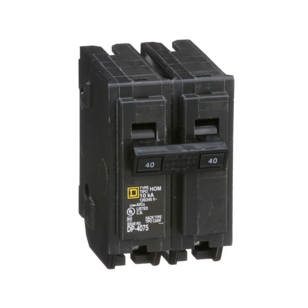 Interruptor enchufable, 2 polos, 40 A, 120/240 V AC. HOM240 Schneider Electric