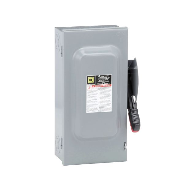 Interruptor de seguridad, portafusibles, 3 polos, 60 AMP. HU362 Schneider Electric
