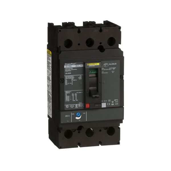 Interruptor atornillable, 2 polos, 200 A. JDL26200 Schneider Electric