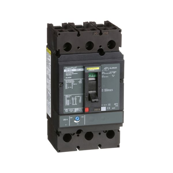 Interruptor termomagnético, 3 polos, 250 A. JGL36250 Schneider Electric