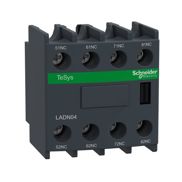 Bloque de contacto auxiliar, 10 A, 690 V. LADN04 Schneider Electric