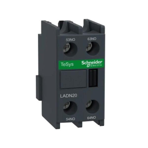 Bloque de contacto auxiliar, 10 A, 690 V, 2 NA. LADN20 Schneider Electric