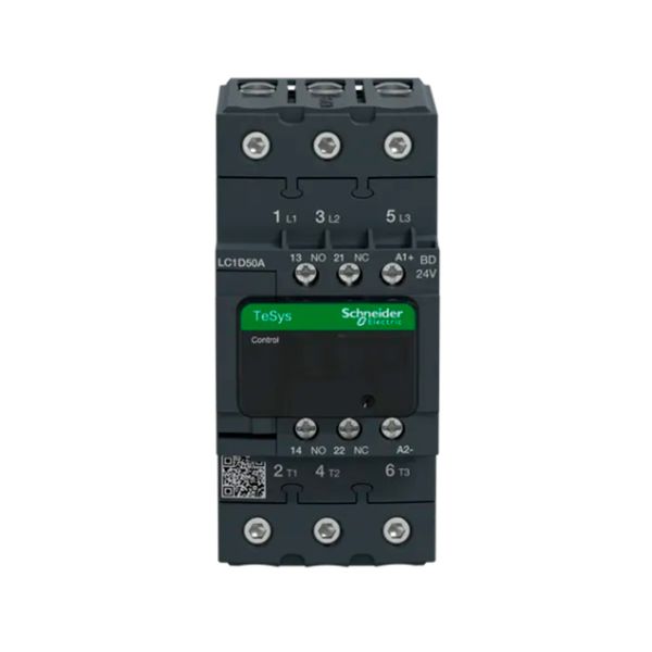 Contactor, TeSys D, 3 polos, 50 A, 24 V. LC1D50ABD Schneider Electric
