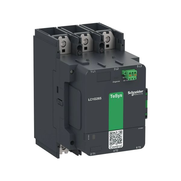 Contactor 3 polos, 265 A, bobina estándar 48-130V AC. LC1G265EHEN Schneider Electric
