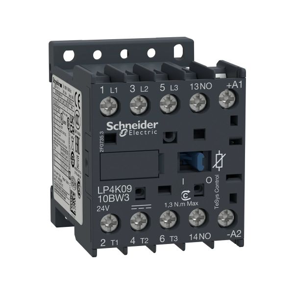 Minicontactor de 3 polos, bobina 24 V. LP4K0910BW3 Schneider Electric
