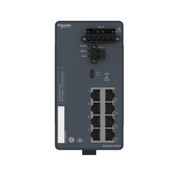 Conmutador de red, 8 puertos para cobre. MCSESM083F23F0 Schneider Electric
