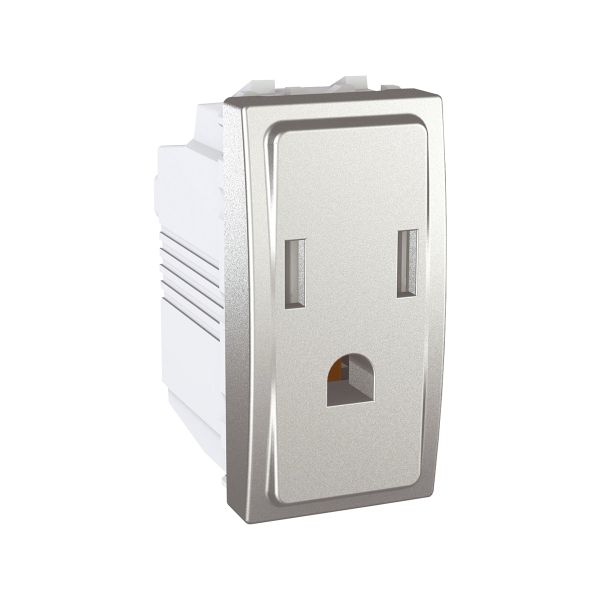 Contacto, 2 Polos + Tierra, 1 Módulo, Toma Americana, MU3.027.30-HC Schneider Electric