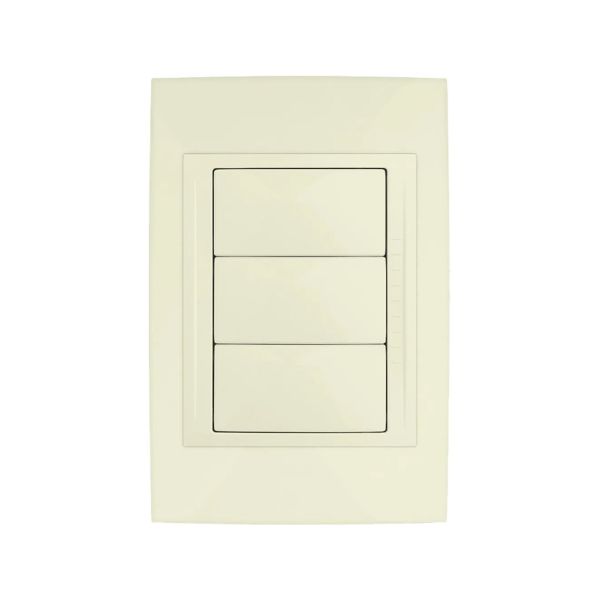 Placa 3 Módulos, Marfil, MU4.103.25-HC Schneider Electric