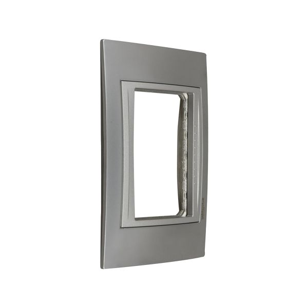 Placa Cromo Satinado / Aluminio 3 Módulos Schneider MU66.103.038-HC Schneider Electric