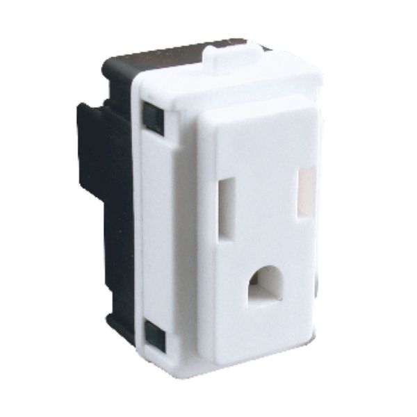Contacto Americano, 2 Polos + Tierra 15 A, 127 V, Blanco, MWD30250 Schneider Electric