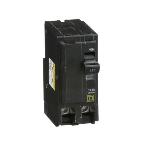 Interruptor termomagnético, 2 polos, 125 A, 10 kA, enchufable. QO2125 Schneider Electric