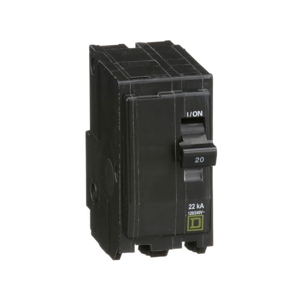 Mini disyuntor, QO, 20A, 2 polos, 120/240 VCA, 22 kA. QO220VH Schneider Electric