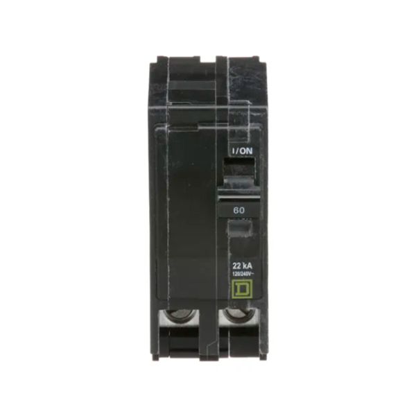Mini disyuntor, QO, 60A, 2 polos, 120/240 VCA, 22 kA. QO260VH Schneider Electric