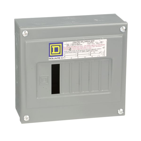 Centro De Carga QOD Zapatas Principales 100 A, Monofásico, 3 Hilos 6 Sp Schneider Electric QOD6S